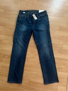 American Eagle Outfitters Mens Dark Indigo Wash Boot Cut Extreme Flex Jean 31/32